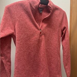 Eddie Bauer Red Cowl Neck Sweater Cozy Knit